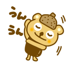 Acorn cap bear sticker #9091331