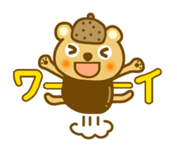 Acorn cap bear sticker #9091334