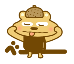 Acorn cap bear sticker #9091336