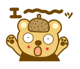 Acorn cap bear sticker #9091338