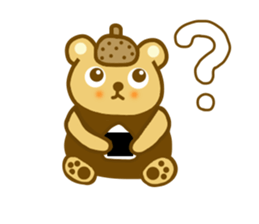 Acorn cap bear sticker #9091340