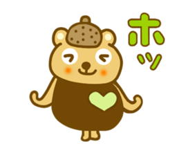 Acorn cap bear sticker #9091343