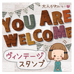 The vintage sticker of the girl.