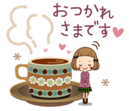 The vintage sticker of the girl. sticker #9091789