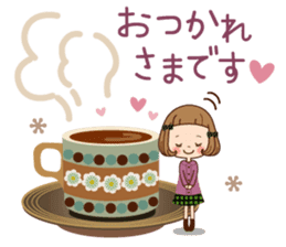 The vintage sticker of the girl. sticker #9091789