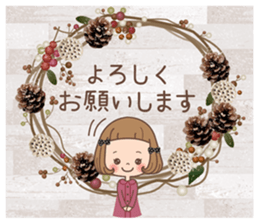 The vintage sticker of the girl. sticker #9091790