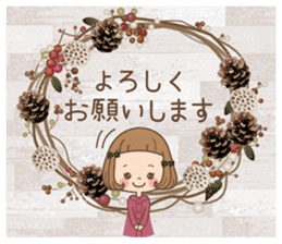 The vintage sticker of the girl. sticker #9091790