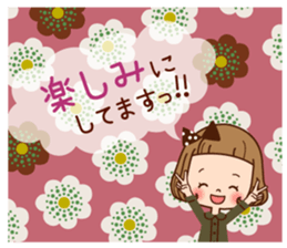 The vintage sticker of the girl. sticker #9091795