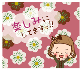 The vintage sticker of the girl. sticker #9091795