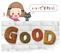 The vintage sticker of the girl. sticker #9091798