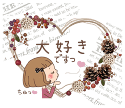 The vintage sticker of the girl. sticker #9091801