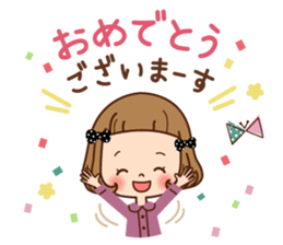 The vintage sticker of the girl. sticker #9091802