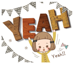 The vintage sticker of the girl. sticker #9091804