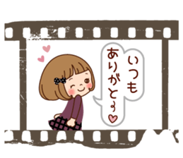 The vintage sticker of the girl. sticker #9091807