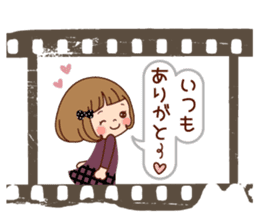 The vintage sticker of the girl. sticker #9091807