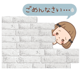 The vintage sticker of the girl. sticker #9091809