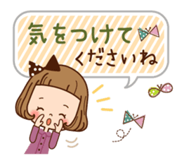 The vintage sticker of the girl. sticker #9091817