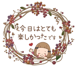 The vintage sticker of the girl. sticker #9091821