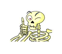 Skully The Funky Skull sticker #9092024