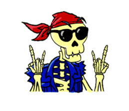 Skully The Funky Skull sticker #9092033