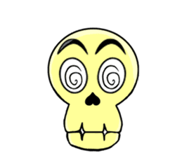 Skully The Funky Skull sticker #9092034