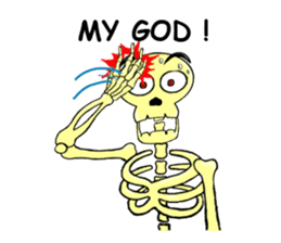 Skully The Funky Skull sticker #9092045