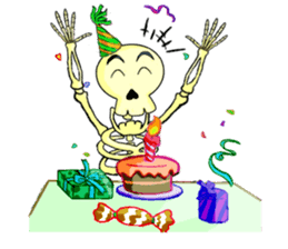 Skully The Funky Skull sticker #9092050