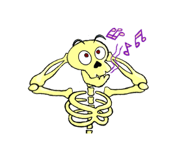 Skully The Funky Skull sticker #9092052