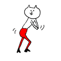 redpants cat sticker #9092409