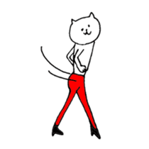 redpants cat sticker #9092413