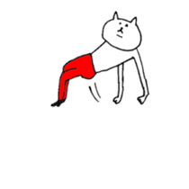 redpants cat sticker #9092423