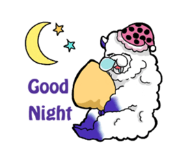 Busy alpaca sticker #9092756