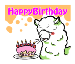 Busy alpaca sticker #9092758