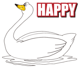 Happy Swan sticker #9093885