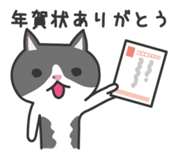 My cat "Mu-chan" sticker new year Ver. sticker #9093911