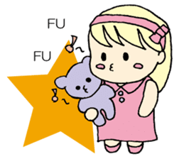 always need together.~Bear and girl~ sticker #9094026