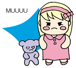 always need together.~Bear and girl~ sticker #9094028