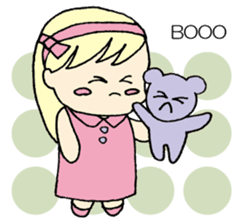 always need together.~Bear and girl~ sticker #9094034