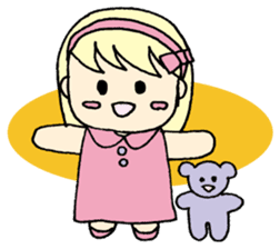 always need together.~Bear and girl~ sticker #9094035