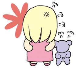always need together.~Bear and girl~ sticker #9094037