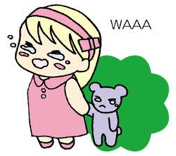 always need together.~Bear and girl~ sticker #9094038