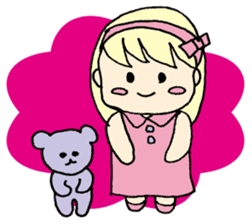 always need together.~Bear and girl~ sticker #9094039