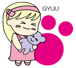 always need together.~Bear and girl~ sticker #9094041