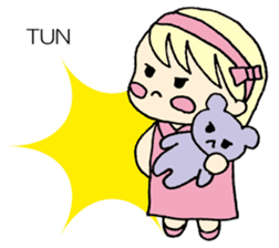 always need together.~Bear and girl~ sticker #9094042