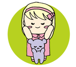 always need together.~Bear and girl~ sticker #9094043