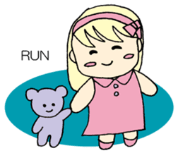 always need together.~Bear and girl~ sticker #9094044