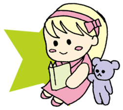 always need together.~Bear and girl~ sticker #9094047