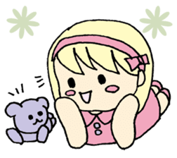 always need together.~Bear and girl~ sticker #9094049