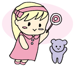 always need together.~Bear and girl~ sticker #9094052