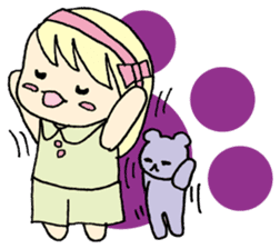 always need together.~Bear and girl~ sticker #9094055